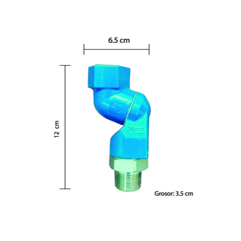 26-2527 CONEXIÓN MÚLTIPLES DE 3/4 "SUPER-GIRATORIO DE 360 GRADOS, (SM75)