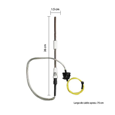 44-1569 (175535) SENSOR DE TEMPERATURA PARA QUEMADOR INFRARROJOS. APROX 7-1 / 2 DE LARGO DESDE LA BASE