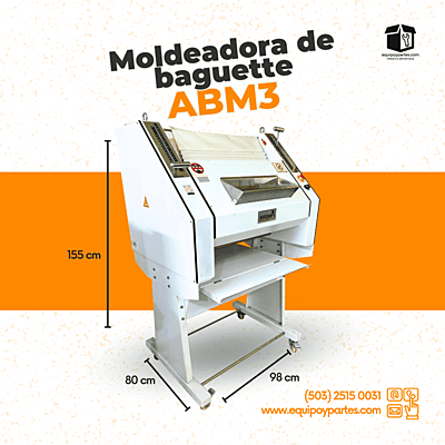 ABM3 Moldeador de baguette capacidad de 50-1250g