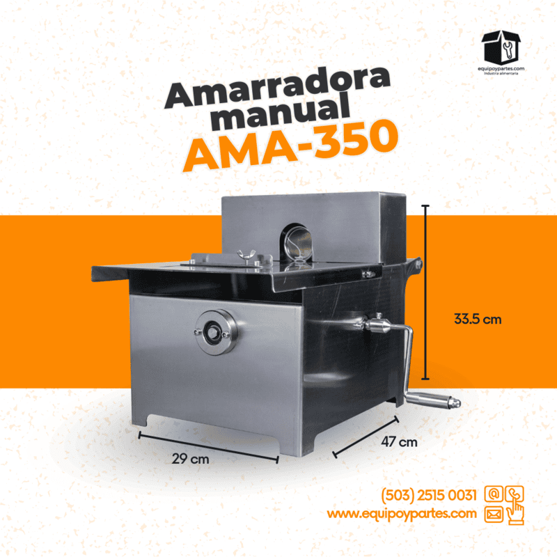 HR-350 Amarradora de embutidos manual. HR-350 Amarradora de embutidos manual.