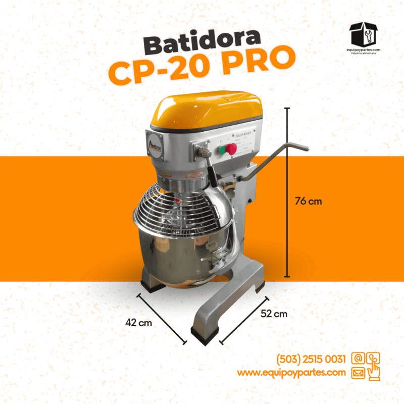 CP-20 PRO ORANGE FOOD MIXER 20LITER