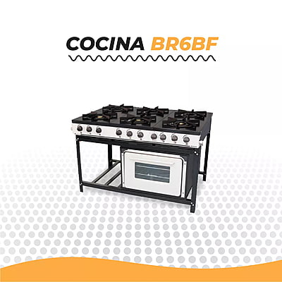 BR6BFH ESTUFA BRAVO DE 6 BOTONES CON HORNO BR6BFH ESTUFA BRAVO DE 6 BOTONES CON HORNO