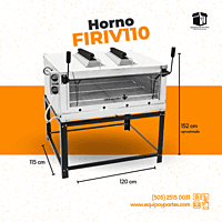 FIRIV110 Horno Roma acero 110 com infrarojo