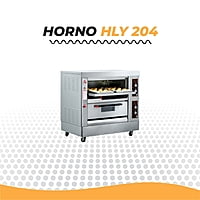 HLY-204 HORNO A GAS CON PIEDRA REFRACTARIA DE 2 NIVELES, 4 LATAS 60X40CM.