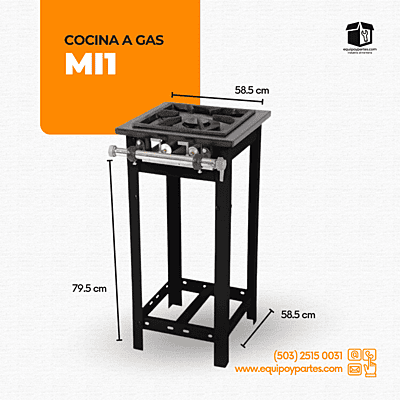 MI1 COCINA MAXI ACERO INOXIDABLE 1 QUEMADOR