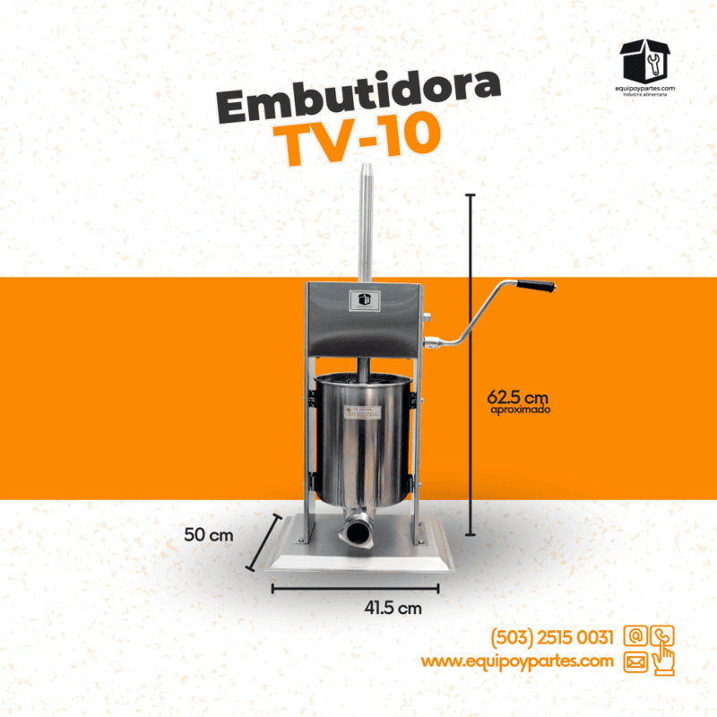 TV 10 EMBUTIDORA MANUAL, 10 LT DE CAPACIDAD.